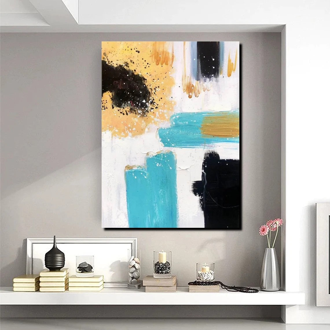 Bedroom Wall Art Paintings, Acylic Abstract Paintings, Large Painting on Canvas, Buy Abstract Painting Online, Simple Modern Art
