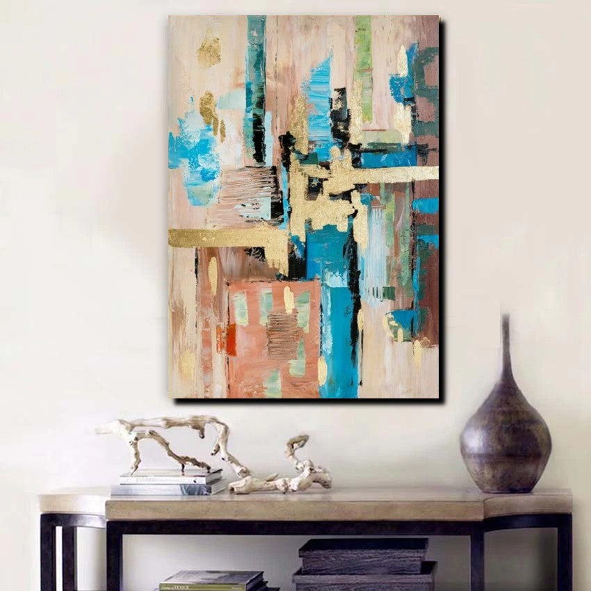 Abstract Paintings for Dining Room, Modern Paintings Behind Sofa, Palette Knife Canvas Art, Impasto Wall Art, Buy Paintings Online