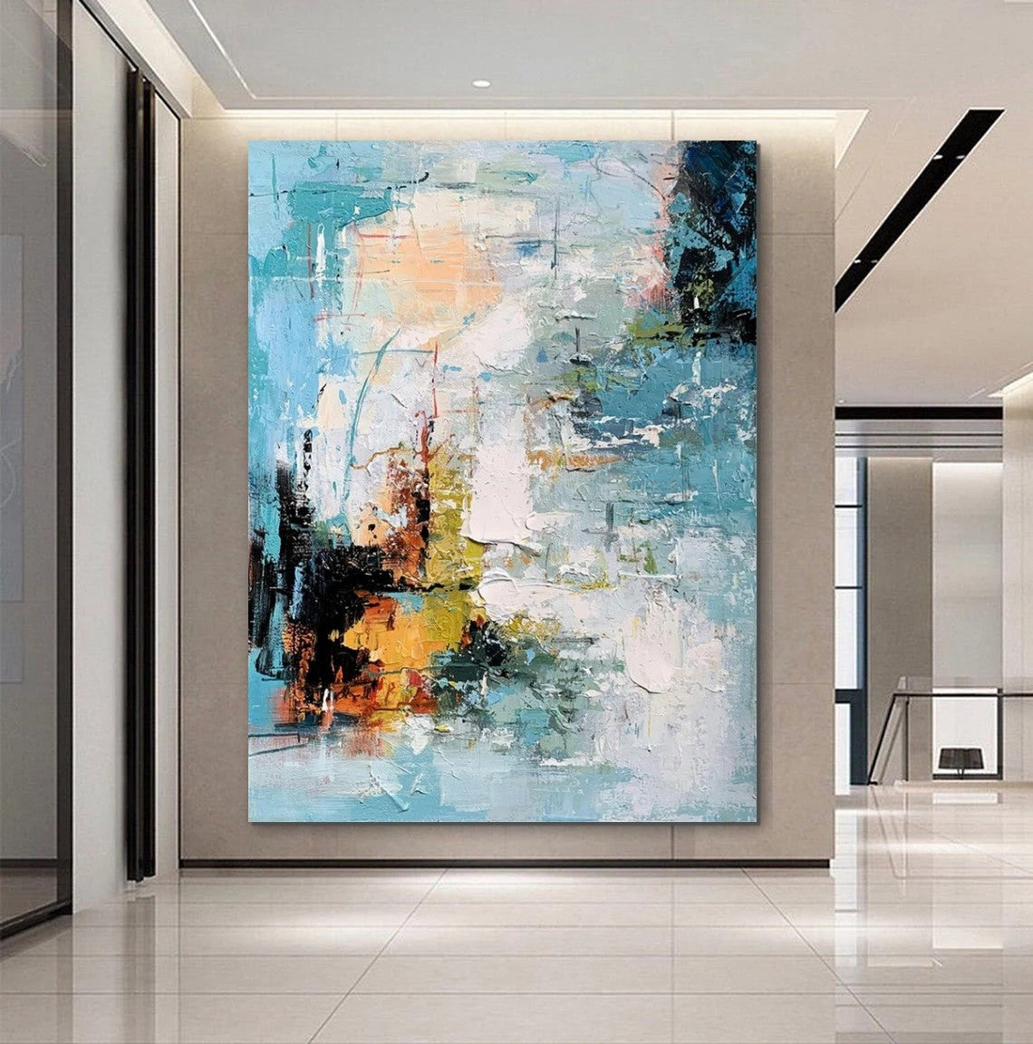 Extra Large Acrylic Painting, Modern Contemporary Abstract Artwork, Simple Modern Art, Living Room Wall Art Painting, Palette Knife Paintings