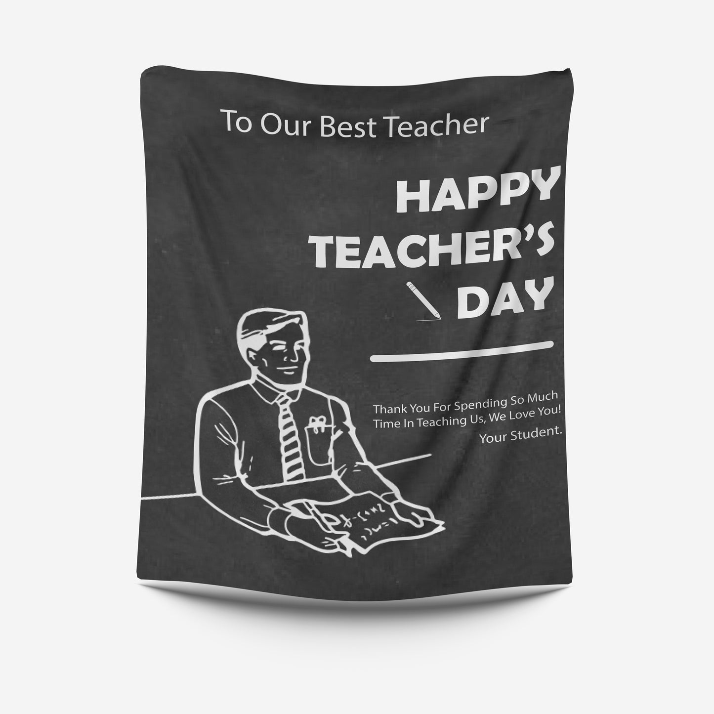 Blanket For A Teacher on a Teacher's Day, Design By Seerat
