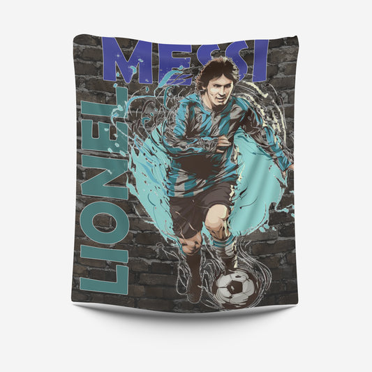 Lionel Messi Blanket Design by Seerat.