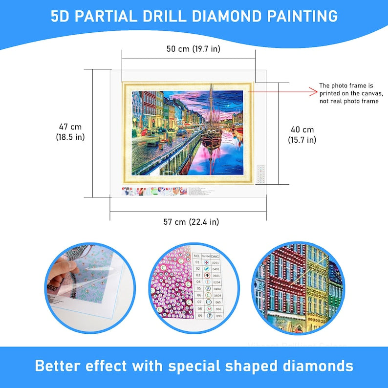 5D Partial Drill Diamond Painting Art Kit for Beginners 20x16 in. - Venice