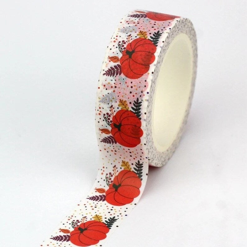 New Release: Plump Pumpkins With Fall Leaves, Washi Tape Samples And Rolls