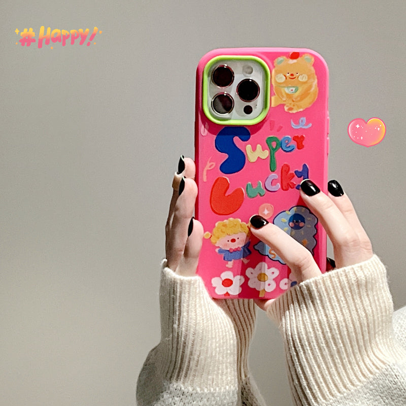 iPhone graffiti phone case pink