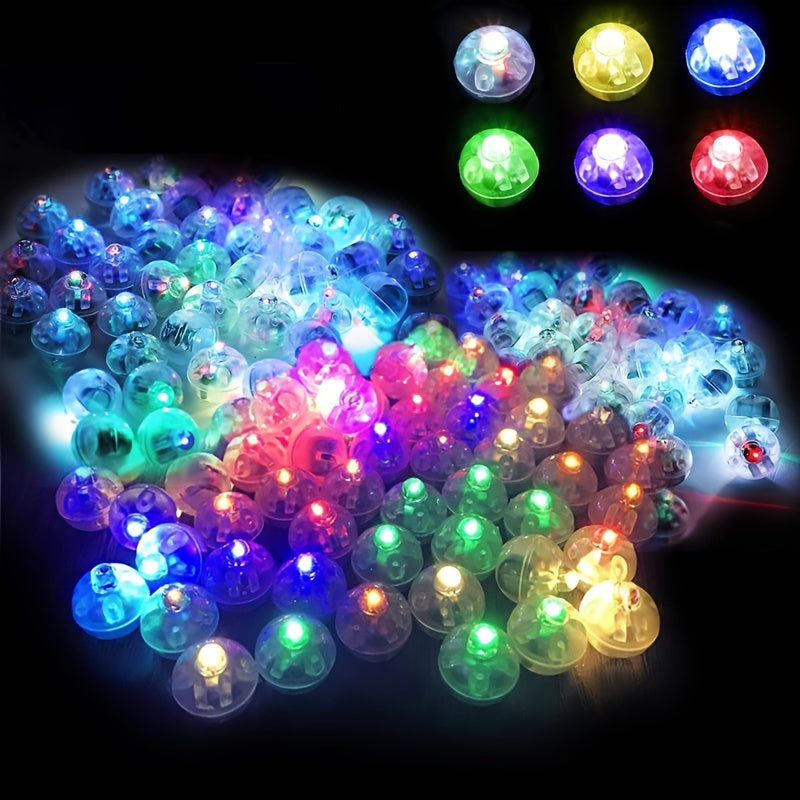50pcs Multicolor LED Balloon Light Rainbow Colored Round Led Flash Mini Ball Light For Paper Lantern Balloon Indoor Outdoor Party Event Fun Birthday Party Wedding Halloween Christmas Decorations