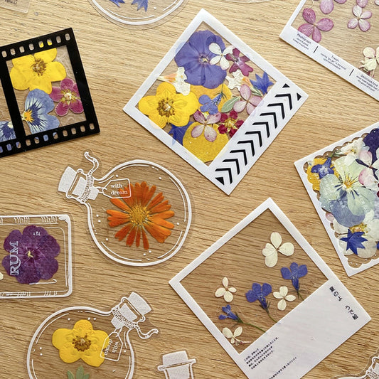 Copy of 20pcs/set Transparent Dried Flower Page Clips Bookmark Stickers Set