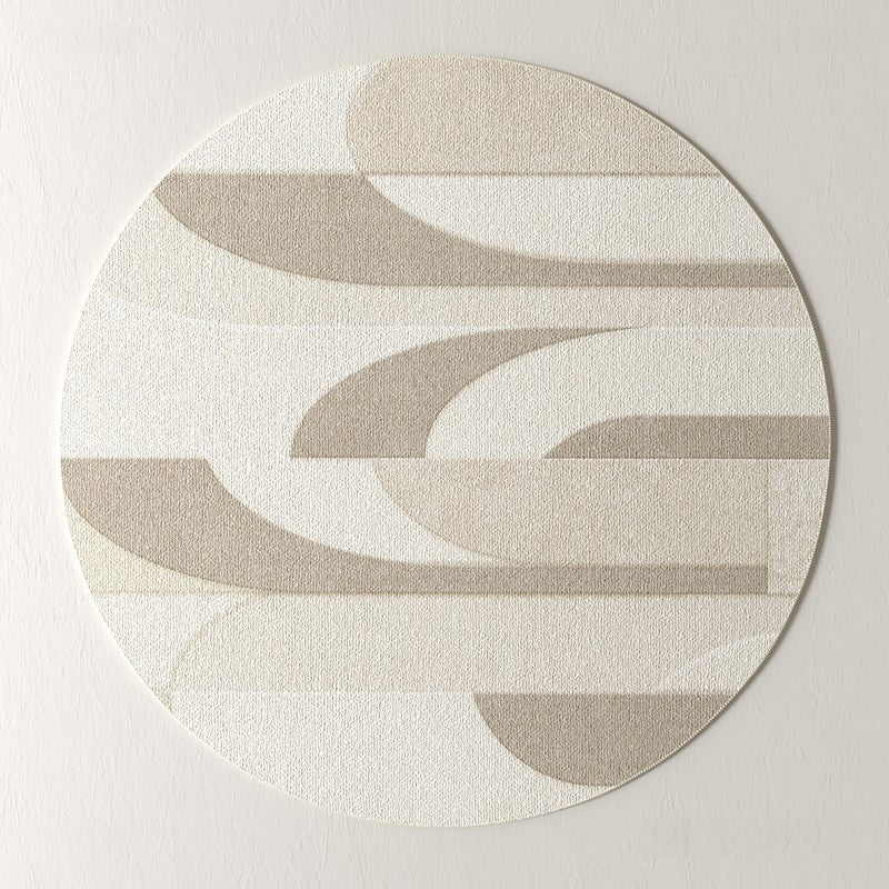 Geometric Modern Rugs for Dining Room, Circular Modern Rugs for Bedroom, Abstract Contemporary Round Rugs, Geometric Modern Rug Ideas for Living Room