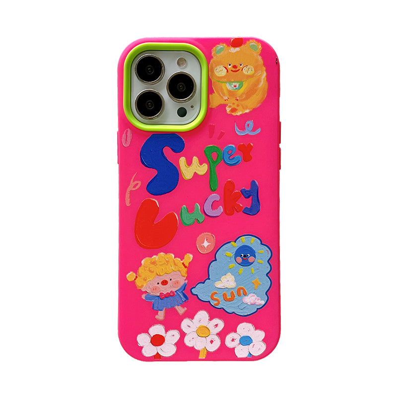 iPhone graffiti phone case pink