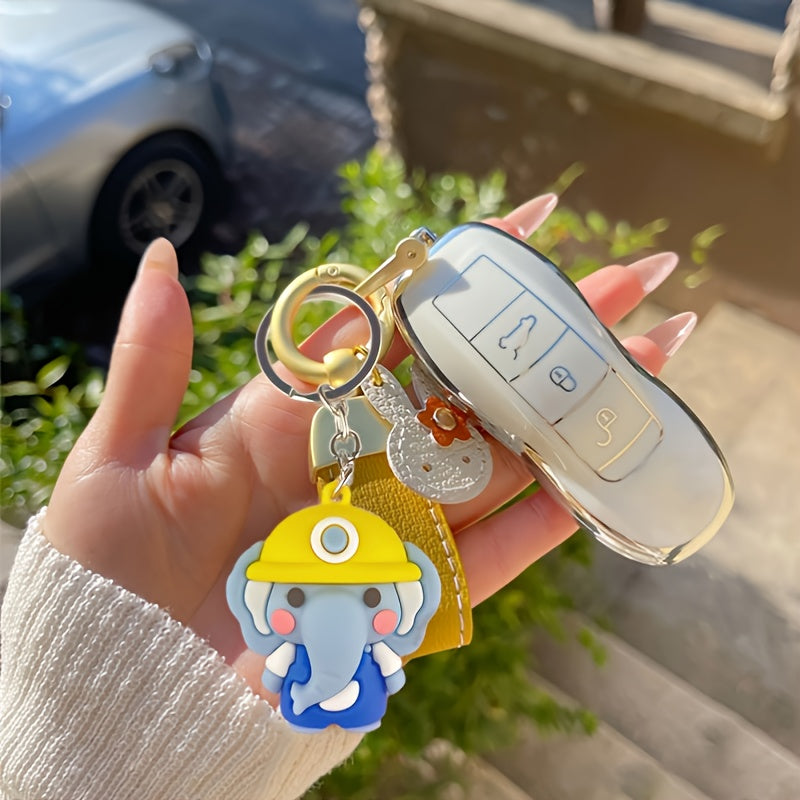 Cute Cartoon Animal Car Key Chain Pendant PVC Soft Rubber Keychain