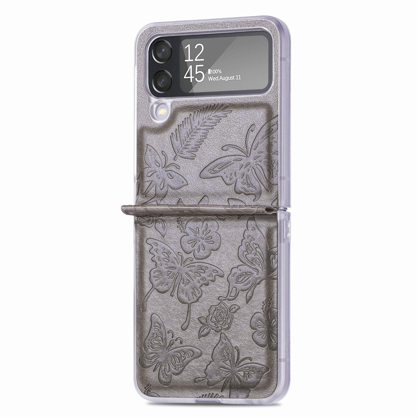 Lovely Butterfly Siamese PU Full Cover, Transparent PC Upper And Lower Protective Case, Phone Case