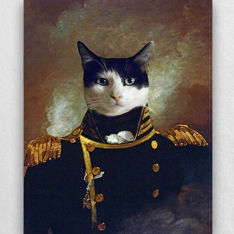 Admiral Dog Portrait Custom Pet Royalty Paintings
