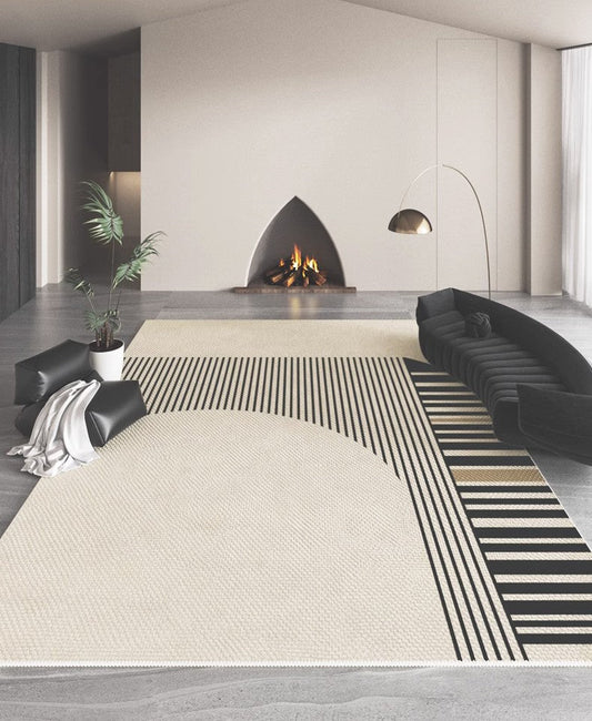 Rectangular Modern Rugs Next to Bed, Modern Rug Ideas for Bedroom, Living Room Abstract Modern Rugs, Dining Room Modern Floor Carpets