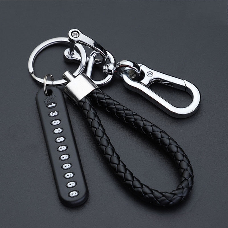 Anti-Lost Keychain Pendant With Phone Number Strip