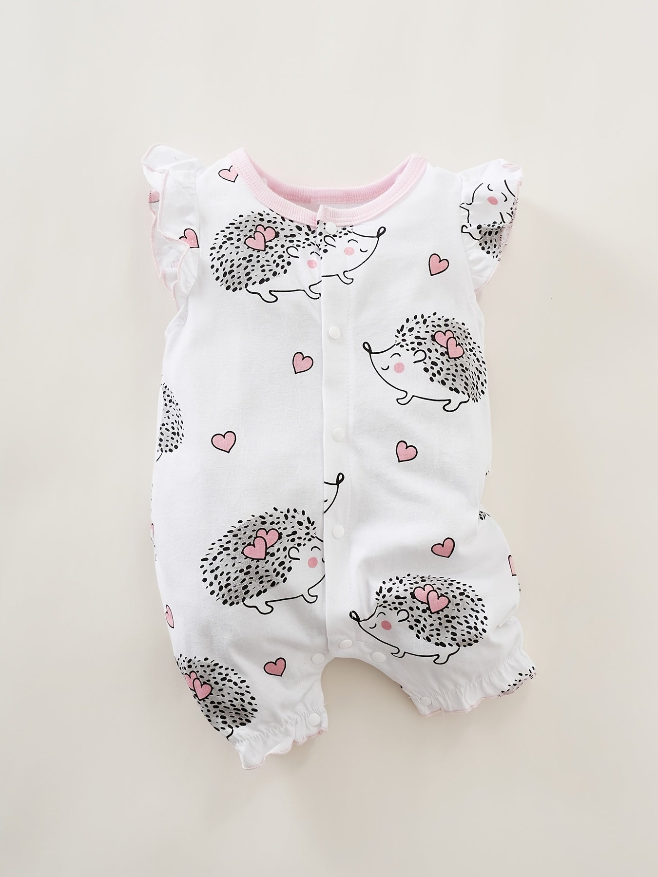 Baby Cotton Hedgehog Print Romper Jumpsuit Baby Clothes