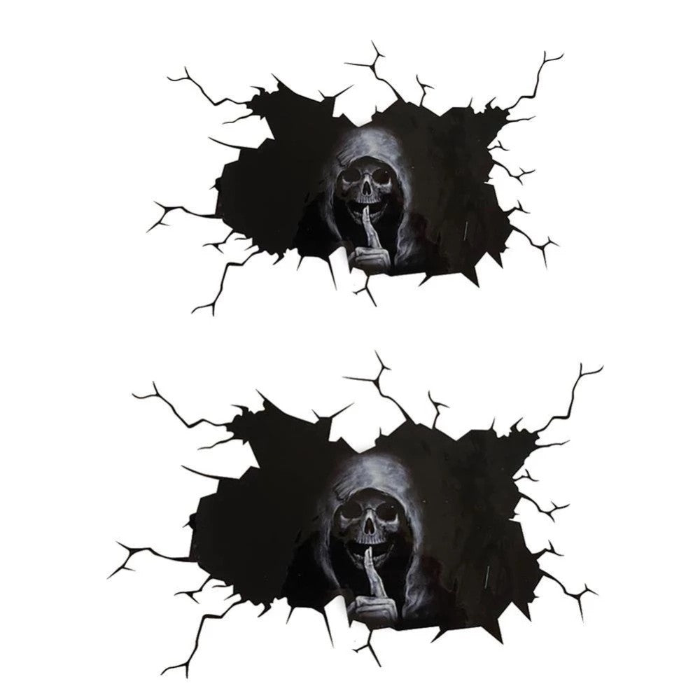 Waterproof Car Rear Window Decals Sticker Scary Skull Bone Skeleton,3 Sizes Available