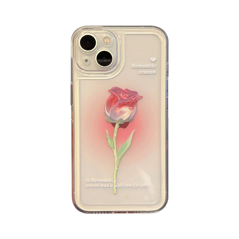 Ins Tulip Transparent Silicone Phone Case