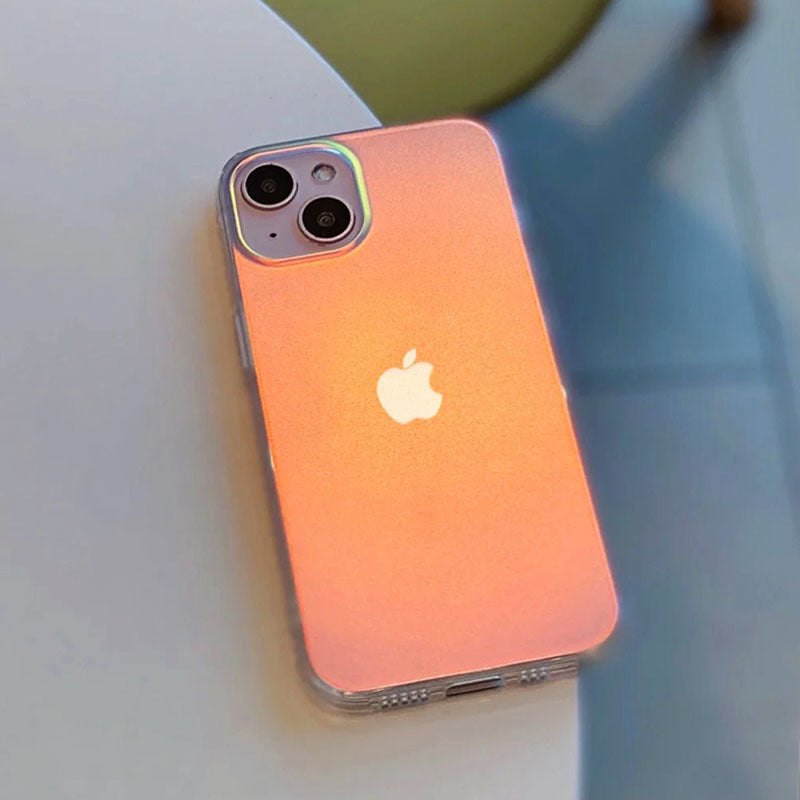 Luxury Matte Laser Gradient Clear Phone Case