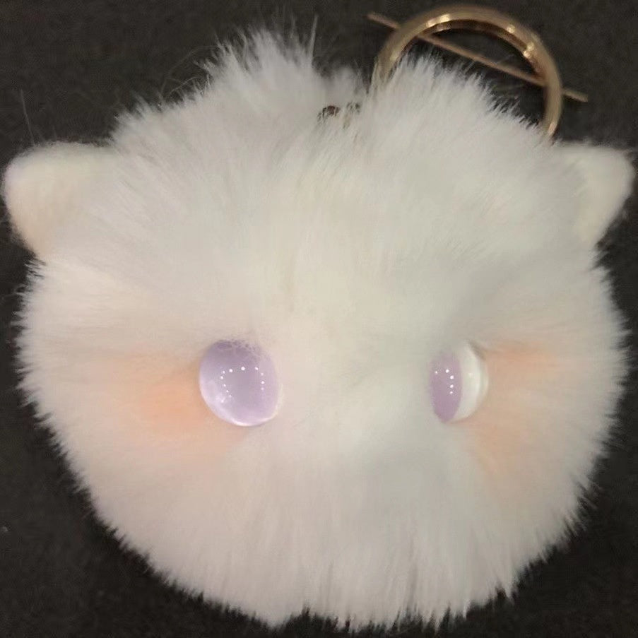 Cute Blush Cat Keychain