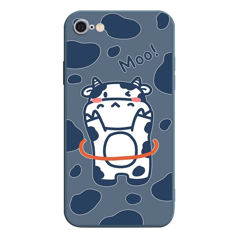 Cartoon Cow Silicon Matte Soft Phone Case
