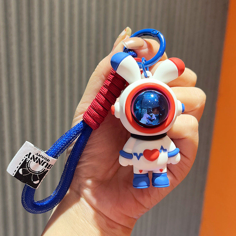 Creative Stylish Astronaut Pilot Suit Rabbit Keychain