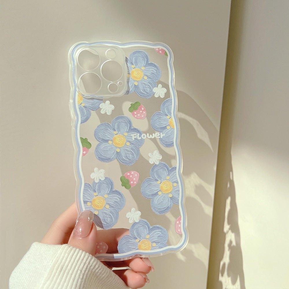 Oil Painting Flowers Tpu Silicone Soft Phone Case