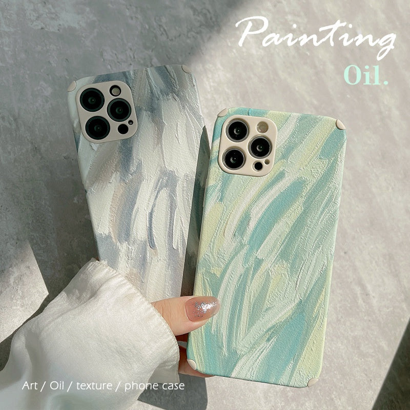 Oil Painting Feather Pattern Phone Case