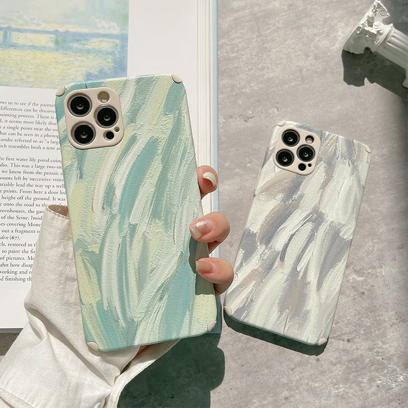 Oil Painting Feather Pattern Phone Case