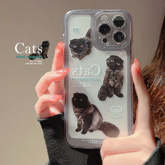 Clear Cool Cat Phone Case