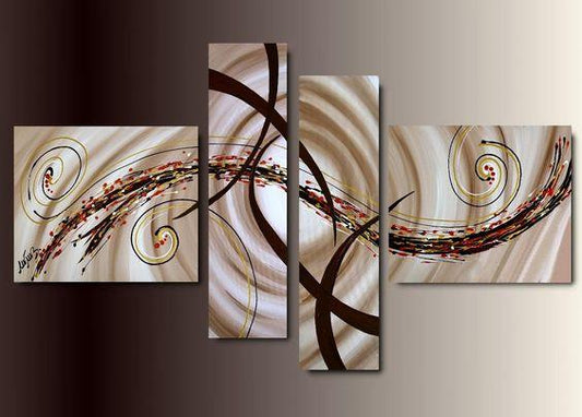 Simple Canvas Art Painting, Abstract Acrylic Paintings, 4 Piece Wall Art, Simple Modern Art, Large Paintings for Bedroom, Buy Painting Online