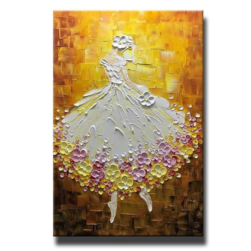 Modern Paintings, Contemporary Art, Texture Artwork, Palette Knife Canvas Paintings, Ballet Dancer Painting, Acrylic Painting Abstract
