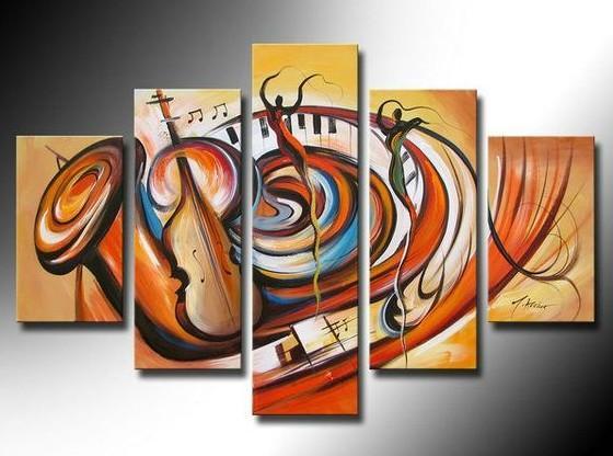 Hand Painted Canvas Painting, Music Painting, Large Abstract Painting, Acrylic Painting on Canvas