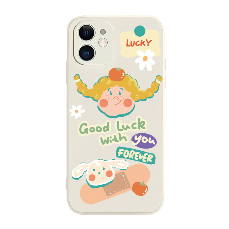 Cute Ponytail Girl Matte Silicone Phone Case For Multiple Models IPhone