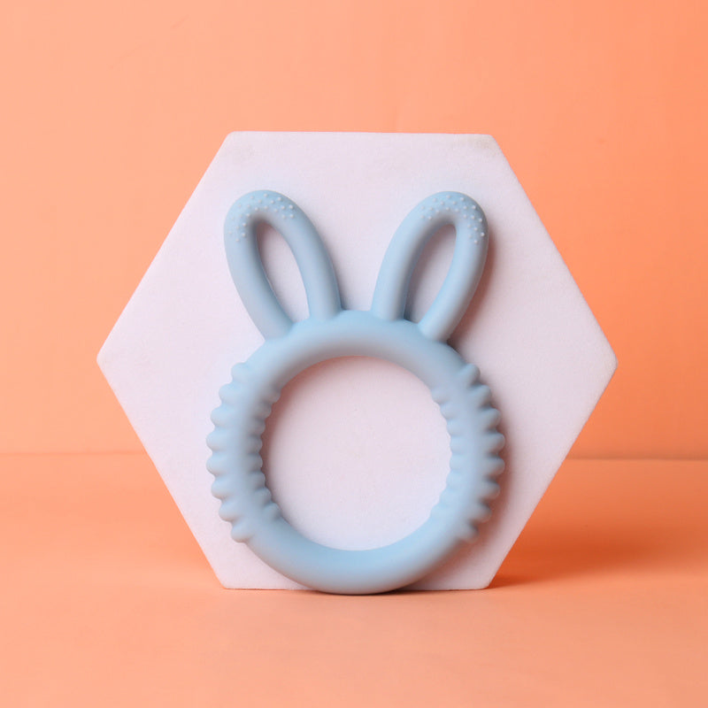 Baby Silicone Teether 2022 New Product Rabbit Ears Chewing Gum Molar Stick Baby Teething Toy Bracelet
