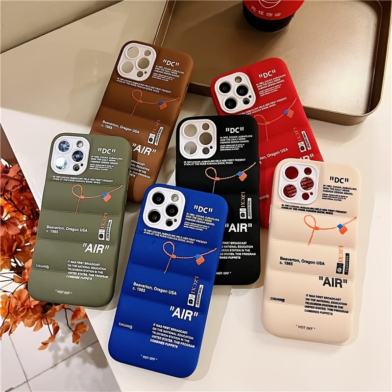 Hot Off Sports Shoes Brand Phone Puffer Case Puffy Cover Sneakers Ins White Or Black Label Soft Cover-Brown