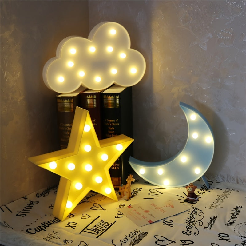 1pc Creative Small Star Shaped LED Desk Lamp Night Lights Decoration Kid Room Night Light Christmas Decorations