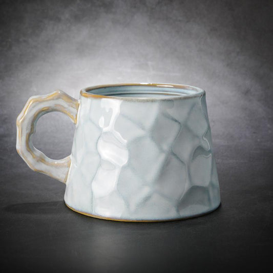 White Ceramic Coffee Mug, Large Capacity Coffee Cups, Large Tea Cup, Large Handmade Pottery Coffee Cup, Black Coffee Cup