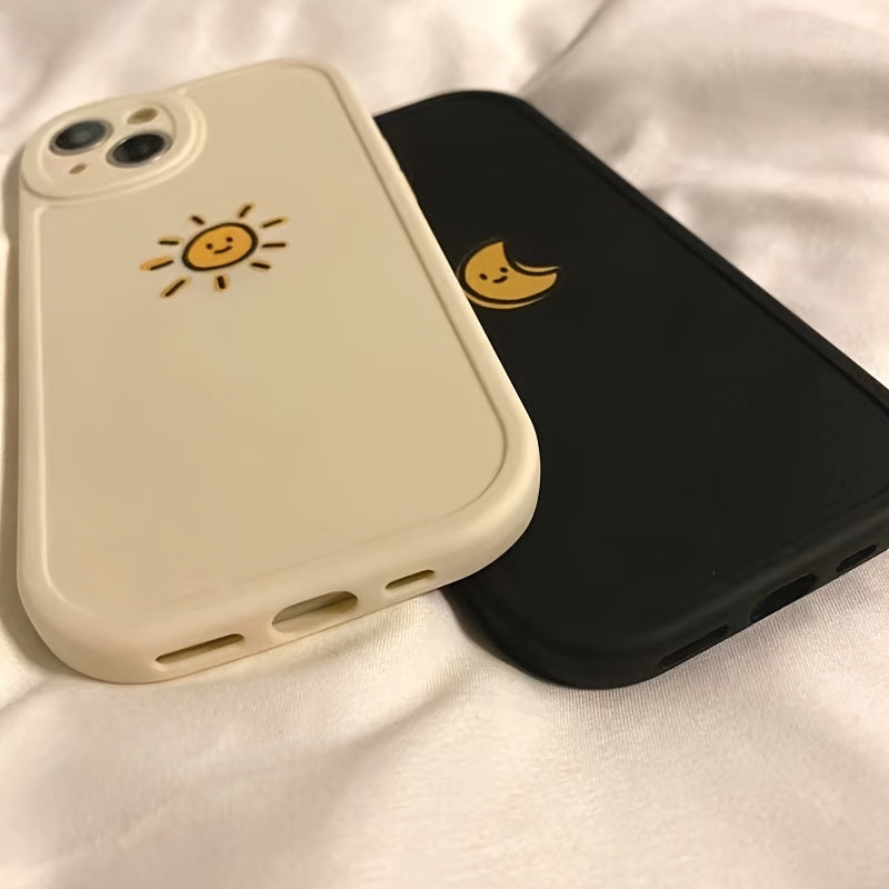 Cartoon Sun And Moon Silicone Soft Phone Case