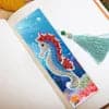 2pcs Diamond Painting Bookmark DIY Hippocampus Leather Tassel Book Marks Craft ktclubs.com