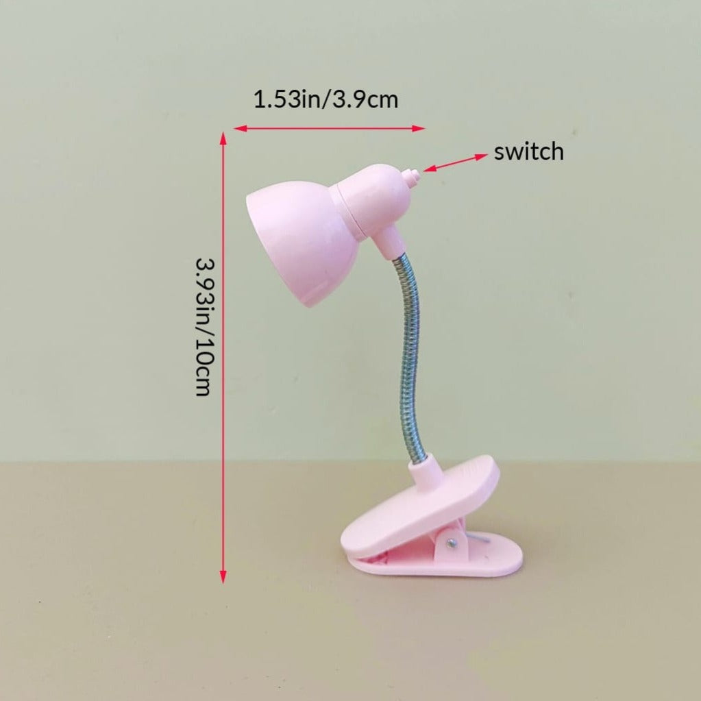 1pc Mini Book Lamp, Eye Protection, Desk Lamp With Clamp, Bright Warm Light Clip Lamp (Including Battery)