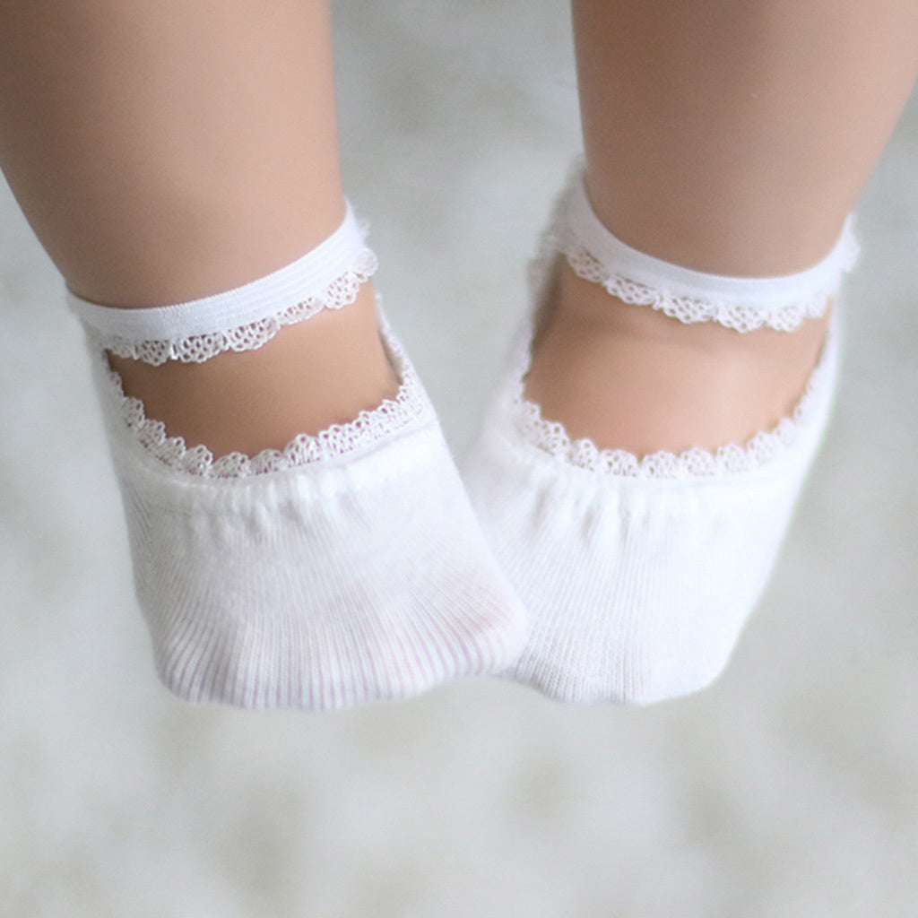 Baby Girl Lace Boat Socks