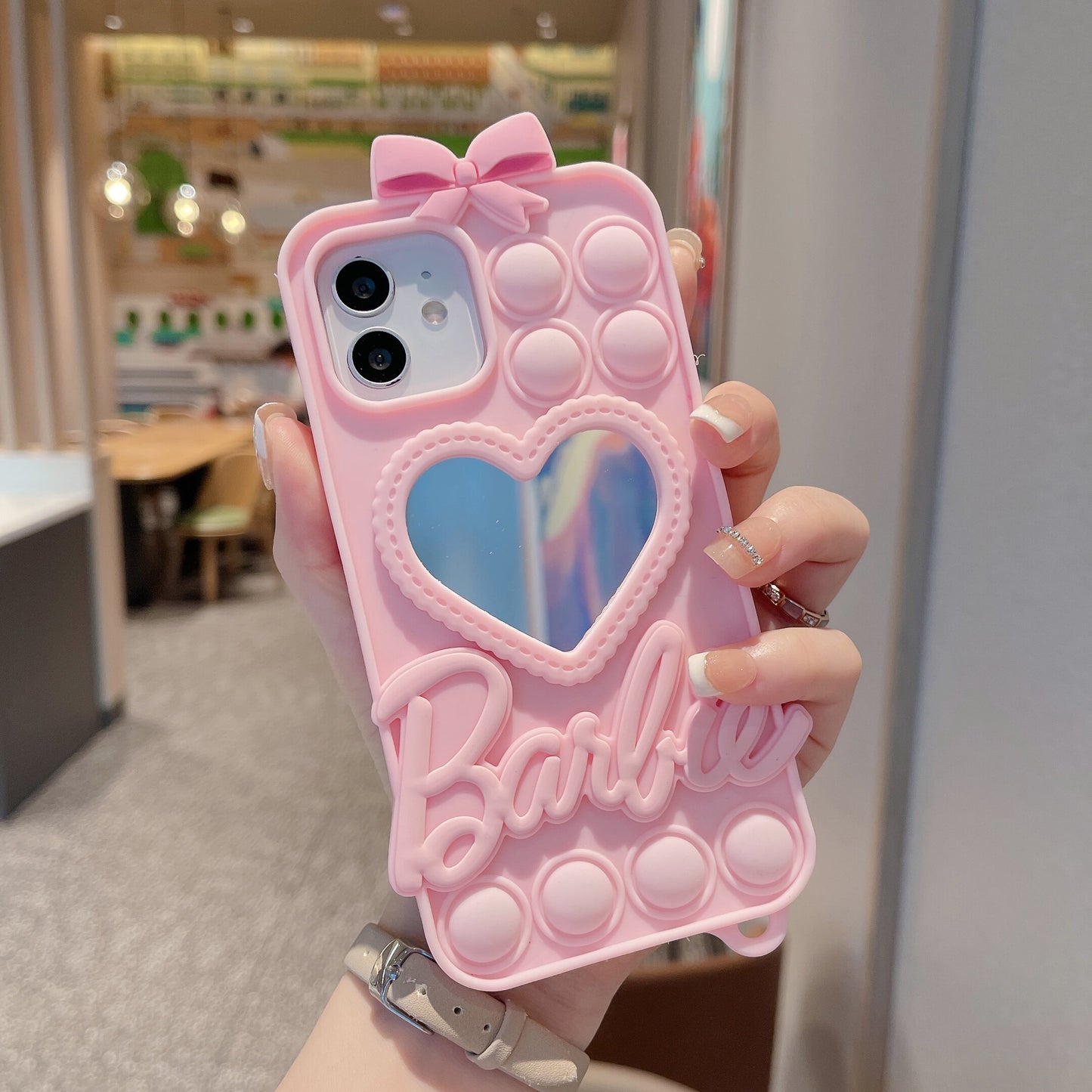 Heart Shape Mirror Silicone Phone Case