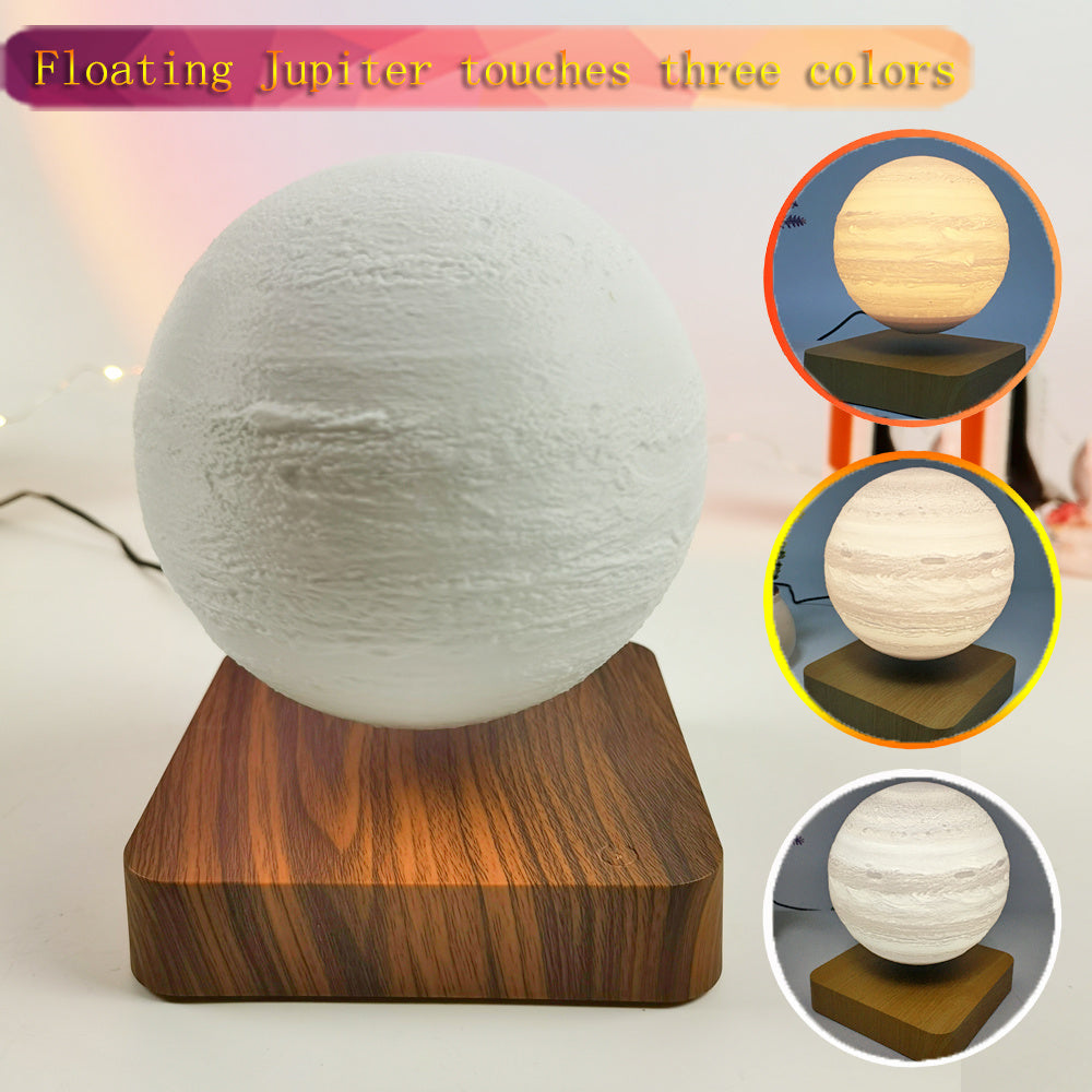 1pc Levitating Moon Lamp LED Moon Night Light Magnetic Levitation 3D Printing Moon Lamps With Remote Control For Home Room Desk Decor