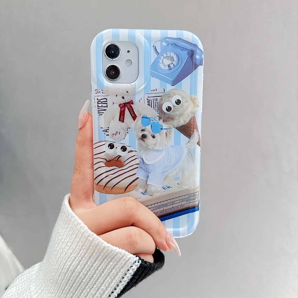 Cute Puppy Series Blue  Mobile Phone Case