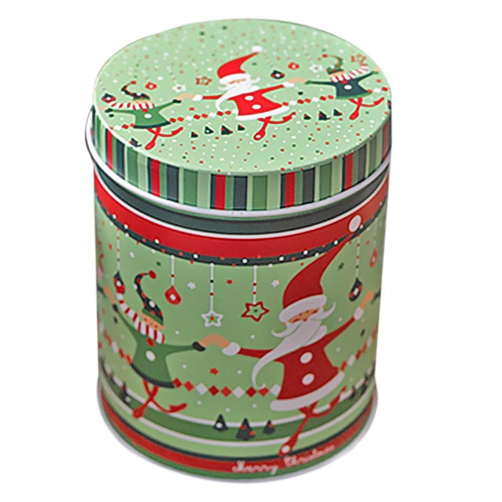 4pcs Large Capacity Christmas Storage Box Santa Claus Snowman Elk Candy Can ktclubs.com