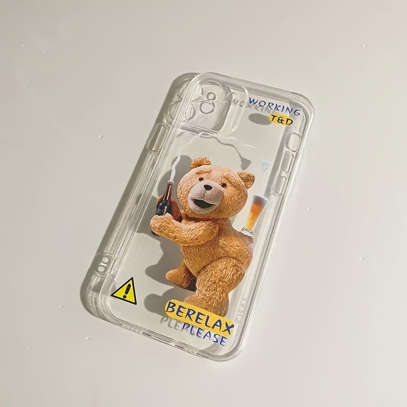 Lovely Bear Transparent Phone Case