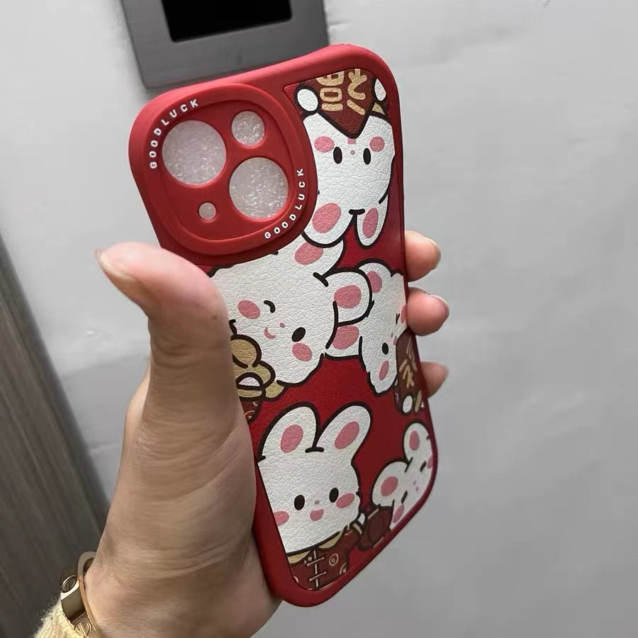 Chinese New Year Rabbits Pattern Mobile Phone Case