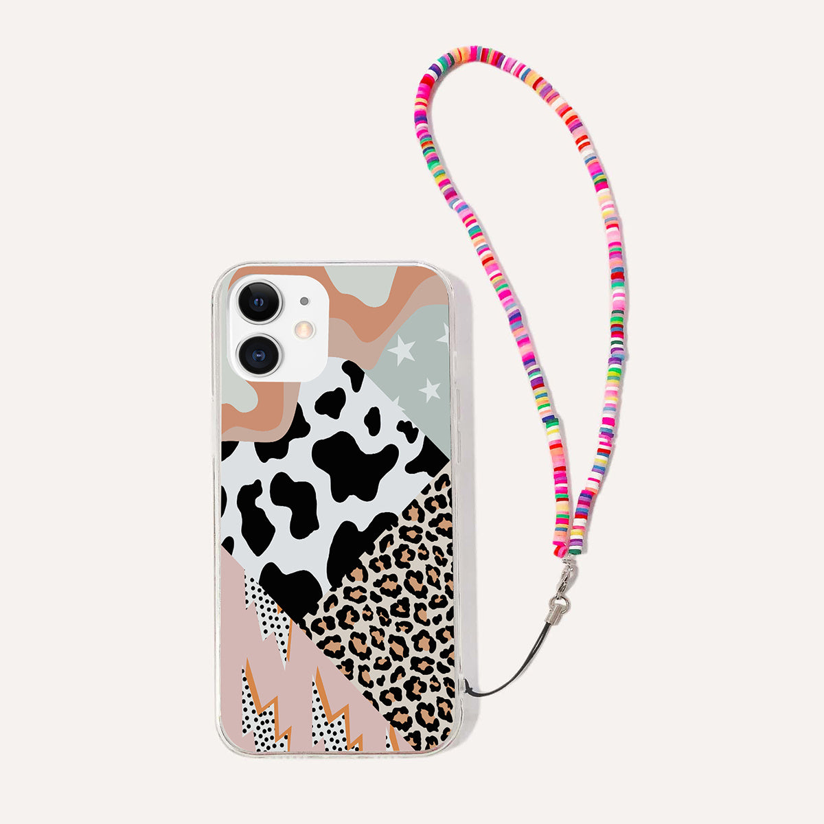 Leopard Phone Case With Colorful Wristband