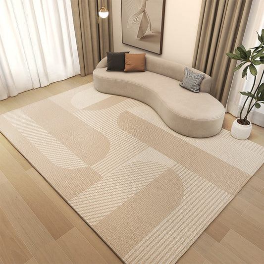 Modern Rugs under Dining Room Table, Large Modern Rugs for Living Room, Cream Color Carpets for Bedroom, Contemporary Modern Rugs Next to Bed