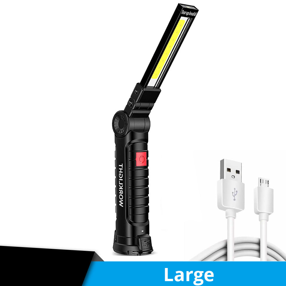Flashlight-USB rechargeable torch for car repair workshop fishing emergency lantern