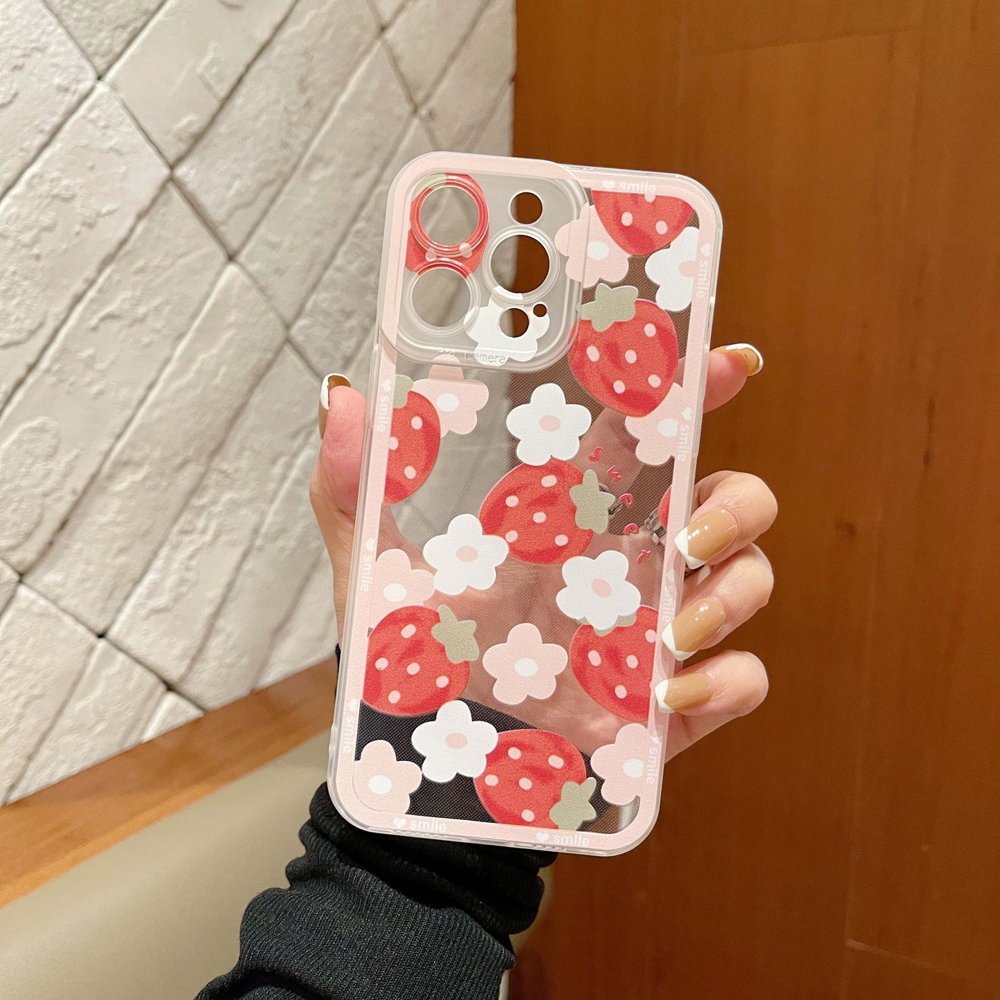 Cute Strawberry Pattern Phone Case